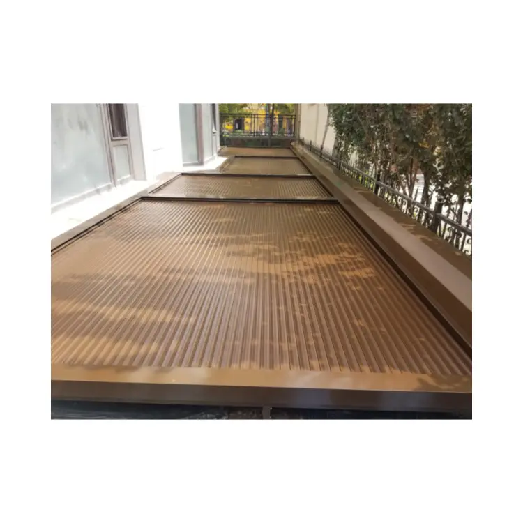 Aluminium Roller Shades Outdoor Rainproof Motorized Zipped Screens