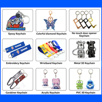 Gantungan Kunci Karet PVC Logo Kustom 3D Lembut Personalisasi Kartun Anime Hadiah Promosi Llaveros Gantungan Kunci Karet PVC Lembut