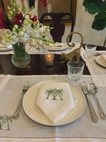 Serviettes en lin personnalisées avec ourlet festonné, brodées sur mesure avec monogramme pour mariages, fêtes, événements, vente en gros, certification OEKO-TEX