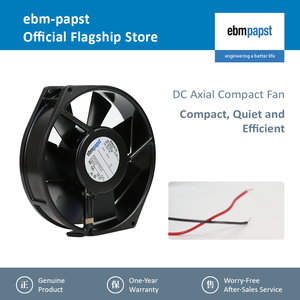 Ventilateur axial de refroidissement électrique ebmpapst 7114NH 150x38mm 24VDC 19W 420m3/h 3350RPM à roulement à billes, pales en aluminium, pour onduleur ABB - Product Image 2