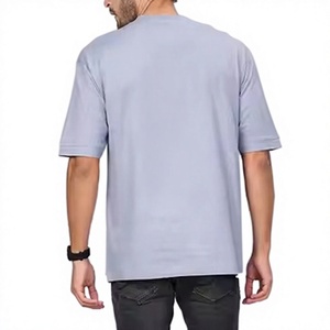 Camiseta de Algodón Lisa Personalizable con Logotipo, Impresión Digital, Tallas Grandes, Hombros Caídos para Hombre - Product Image 2