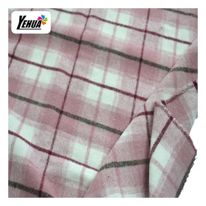Hot Bán Sản Xuất Phổ Biến Tùy Chỉnh Thiết Kế 100% Cotton/CVC/TC Kiểm Tra/Sợi Nhuộm Flannel Vải - Product Image 1