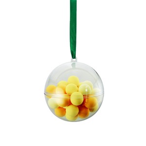 Boule de Noël en plastique 7CM/8CM transparente ouvrable, ornement suspendu avec décoration de Noël à l'intérieur - Product Image 4