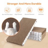 4 packs de griffes pour chats avec boîte, griffoir en carton pour chats d'intérieur