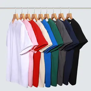 Fast Custom 230gsm Heavyweight 100% Cotton Fashion Drop Shoulder Men t shirts oversized Summer Streetwear