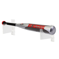 Support mural en acrylique transparent pour batte de baseball, présentoir en plexiglas pour batte de softball