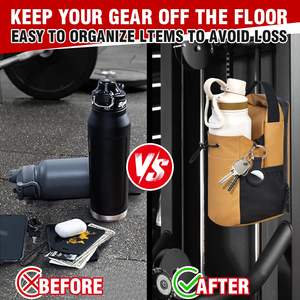 Bolsa de gimnasio magnética para hombres y mujeres, organizador magnético de bolsa de gimnasio, soporte para botella de agua de 18-40oz con bolsillos múltiples, bolsa de gimnasio de viaje - Product Image 3