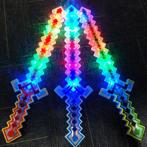 Vente chaude <span class=keywords><strong>Sabre</strong></span> <span class=keywords><strong>Laser</strong></span> Clignotant 19.5 Led Light up Pixel Swords avec Son Transparent PS Poignée pour Enfants-avec Batteries - Product Image 2