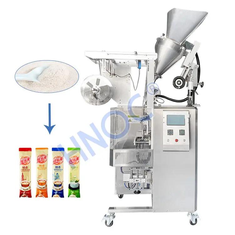 HNOC paket pengisi gula pasir Yeast, mesin isi 4 sisi segel untuk bubuk lada