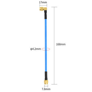 Connecteur SMA mâle à SMA mâle RG402 Assemblage de câble coaxial RG-402 bleu semi-flexible Câble coaxial RF semi-rigide coaxial RF - Product Image 5