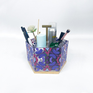 Acrylic Storage <b>Box</b> Six Sided Rotatable Cosmetic Organizer Dustproof <b>Makeup</b> Storage Container 20x17x18.5cm - Product Image 1