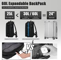 Sac à dos pour ordinateur portable extensible avec port de charge USB sac à dos pour ordinateur portable étanche pour les entreprises