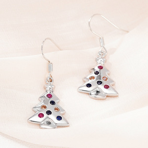 Orecchini Pendenti Natalizi Colorati per Donne, Orecchini Scintillanti per Feste, Gioielli alla Moda - Product Image 5