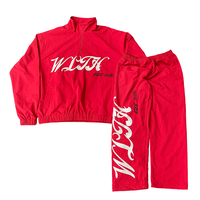 Survêtement de jogging réfléchissant en nylon avec logo brodé personnalisé par le fabricant, coupe-vent streetwear pour homme