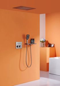 <span class=keywords><strong>Kit</strong></span> de <span class=keywords><strong>Ducha</strong></span> <span class=keywords><strong>Empotrado</strong></span> de Latón Cromado de Alta Gama con Doble Manija y Cabezal de <span class=keywords><strong>Ducha</strong></span> Rectangular - Product Image 2