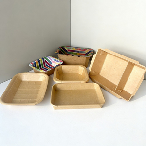 Bandeja Desechable <span class=keywords><strong>de</strong></span> Papel Kraft <span class=keywords><strong>de</strong></span> Dos Compartimentos <span class=keywords><strong>con</strong></span> Función Anti-Rizado para Comida para Llevar, Sushi, Papas <span class=keywords><strong>Fritas</strong></span> - Product Image 3