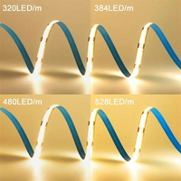 Bande LED COB pour intérieur DC12V 24V 320/384/480/528/LED/M 3000K 4000K 6000K 8MM 10MM 5M/Rouleau IP20