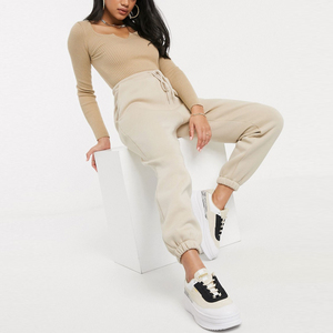 Private label di abbigliamento sportivo delle donne del cotone personalizzato signore <span class=keywords><strong>oversize</strong></span> pantaloni sportivi pantaloni - Product Image 2