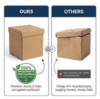 Boîte à chaussures en carton kraft brun personnalisée avec logo d'usine, écologique, en carton ondulé, pour emballage de baskets, vente en gros, avec lamination mate en mousse