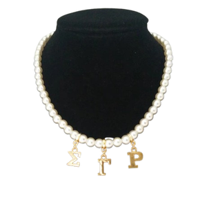 Sigma Gamma Rho Collar de perlas Alfabeto <span class=keywords><strong>griego</strong></span> SRGho Charms Collar Joyas femeninas - Product Image 1