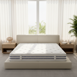 Matelas roulé compressé sous vide, hybride ressorts ensachés et mousse à mémoire de forme gel, taille King, pour appartement, livré en boîte - Product Image 4