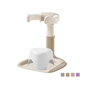 Support de <span class=keywords><strong>bain</strong></span> multifonctionnel <span class=keywords><strong>pour</strong></span> bébé, structure dorée, hauteur réglable, support de <span class=keywords><strong>baignoire</strong></span> debout <span class=keywords><strong>pour</strong></span> bébé avec réglage à une touche - Product Image 2