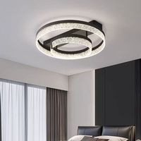 Nouveau Lustre Moderne de Luxe en Fer et Acrylique, Plafonnier LED à Télécommande, 3 Couleurs Changeantes, Garantie 2 Ans pour Salon et Salle à Manger