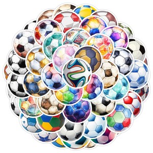 カスタムサッカー ナショナル グラフィティステッカー 防水 自己粘着 安全素材 クリエイティブ装飾ラベル 卸売 - Product Image 1