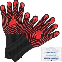 Gants de barbecue sportifs résistants aux hautes températures LBX QD, ignifuges, en coton/spandex, résistance au feu 500-800°C