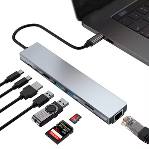 8-in-1 <b>USB</b>-C Docking Station <b>USB</b> 3.0 PD Hub With <b>Charging</b> Ethernet 4K TF/SD Card for and Other Devices - Product Image 2