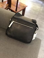 Sac à bandoulière en cuir de vachette pleine fleur le mieux noté, double fermeture éclair, pour trajets quotidiens, sacoche photo en cuir véritable, fournisseur de logos personnalisés