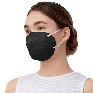 Ce En149 Ffp2 Filtering Masker Half Gasmasker Ademend Zwart Wegwerp Gezichtsmasker Ffp2