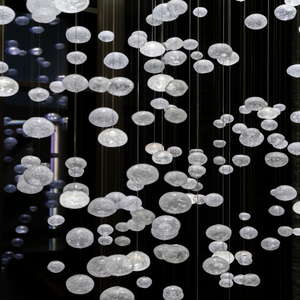 <span class=keywords><strong>Lampadario</strong></span> <span class=keywords><strong>con</strong></span> lampada a forma di luce a sospensione a sfera in vetro <span class=keywords><strong>con</strong></span> elegante paralume per ristoranti di lusso - Product Image 2