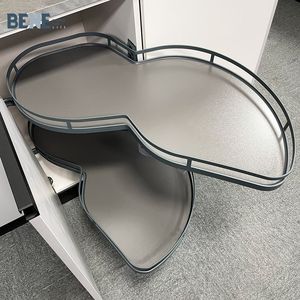 Gabinete de Cocina Moderno con Esquina Ciega Extraíble de 2 Niveles, Bandeja Abatible de Cierre Suave con Bandeja Antideslizante, Diseño que Ahorra Espacio - Product Image 2