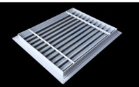 Diffuseur d'air linéaire moderne en plastique carré pour système CVC, bande de ventilation, sortie d'air pour l'aération des ateliers extérieurs