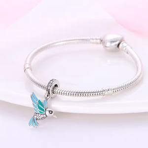 Pendentif Perle en Argent Sterling 925, Motif Perroquet Chrétien Adorable, Compatible Bracelet et Collier Original 3mm, Bijoux Fantaisie DIY pour Femme - Product Image 5