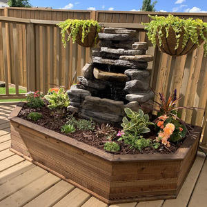 Batu air terjun Cascading luar ruangan, kenyamanan menenangkan untuk taman rumah air mancur-<span class=keywords><strong>4</strong></span> tingkat Dekorasi Rumah - Product Image 2