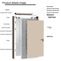 Porte d'entrée en aluminium raffiné avec panneau frontal scellé et serrure magnétique pour l'aménagement intérieur de villas et la rénovation d'hôtels
