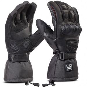 Gants de moto chauffants en fibre de carbone, gants anti-chute avec chauffages en fibres composites, contrôle de la température à trois niveaux - Product Image 3