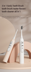 Brosse à <span class=keywords><strong>dents</strong></span> électrique intelligente 3-en-1 personnalisée avec blanchiment des <span class=keywords><strong>dents</strong></span>, 5 modes, irrigateur rechargeable, poils souples, étanche IPX7 - Product Image 2