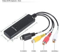 Convertisseur numérique VHS RCA USB 2.0 Carte de capture vidéo Enregistrement VHS vers numérique pour MAC/PC Modèle BR116 Fabriqué en Chine