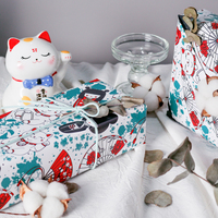 Série de style chinois personnalisée, papier kraft recyclable haut de gamme, rouleau de papier cadeau décoratif de qualité supérieure pour l'emballage de cadeaux floraux