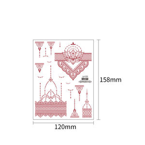 Autocollants Mehndi rouges autocollant de <span class=keywords><strong>tatouage</strong></span> au henné femmes jambes <span class=keywords><strong>bras</strong></span> <span class=keywords><strong>tatouage</strong></span> temporaire <span class=keywords><strong>dentelle</strong></span> <span class=keywords><strong>tatouage</strong></span> - Product Image 6