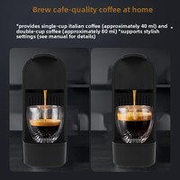 Machine à expresso semi-automatique compacte pour capsules en plastique, usage domestique, à portion individuelle, système de capsules standard UE