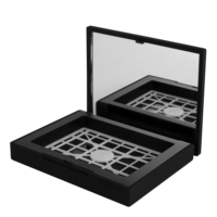 C522 Boîtier de luxe rectangulaire pour palette de maquillage vide avec miroir, couleur nude, pour fards à paupières, prix