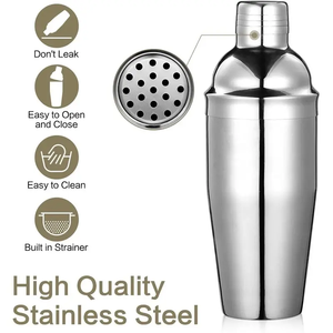Camol Kit <span class=keywords><strong>Barman</strong></span> pour <span class=keywords><strong>Barman</strong></span> Ensemble de <span class=keywords><strong>Shaker</strong></span> à Cocktail Mélange de Boissons 15 Pièces Outils de Bar Seau à Glace Pince à Glace 24oz <span class=keywords><strong>Shaker</strong></span> à Martini - Product Image 4