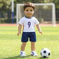 MSYO Ensemble de vêtements pour poupée de 18 pouces, maillot de football, convient aux poupées américaines garçon et fille, coffret cadeau