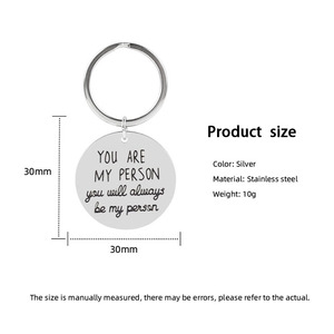 Llavero de Acero Inoxidable para Papá y Mamá, Regalos para el Día de la Madre y del Padre, Cumpleaños, Todo lo que Soy, Me Ayudaste a Ser, Disponible en Línea - Product Image 2