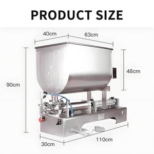 Máquina de llenado de salsa de 2 cabezales semiautomática comercial Componente de motor de núcleo de sellado de salsa y pasta de servicio pesado - Product Image 5