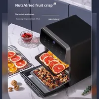 Four à friture sans huile électrique 10L avec chauffage 3D, protection contre la surchauffe, design carré moderne, multifonction